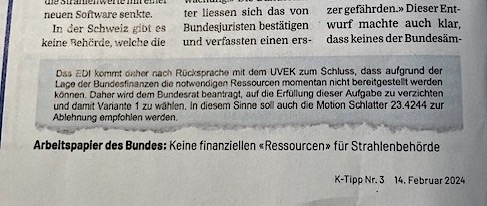Arbeitspapier aus dem Bundeshaus
